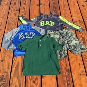 Gap Boys Bundle Of 4: 2 Track Jackets, Star Wars Shorts, Polo Shirt Size 6/7yrs